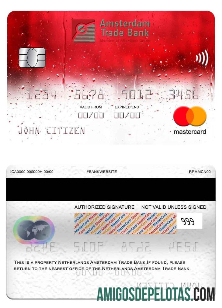 Netherlands Amsterdam Trade Bank Mastercard download for verification